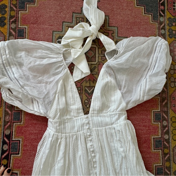 Anthropologie Joslin Backless Linen Maxi Dress Size 8 - Picture 2 of 10